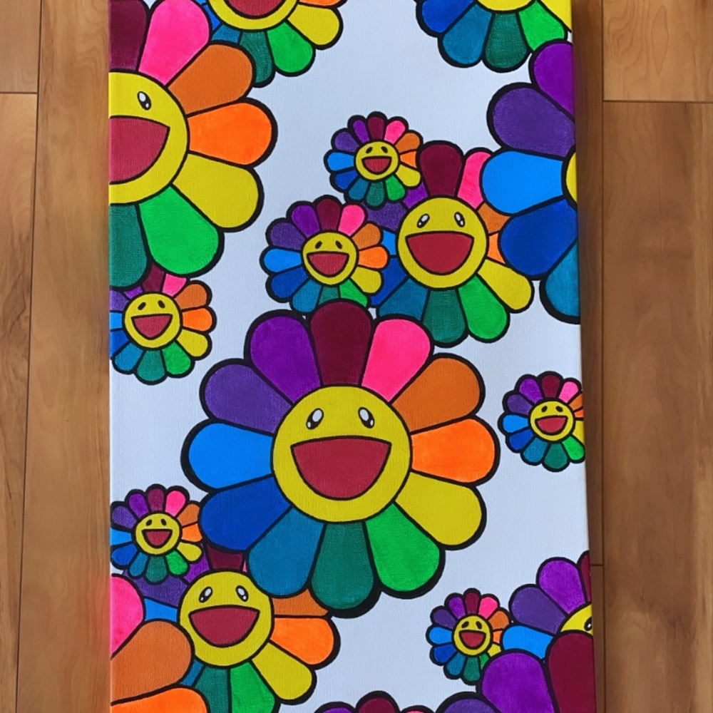 Takashi Murakami Hand Painted Canvas